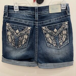 Miss Me Denim Shorts with adjustable length